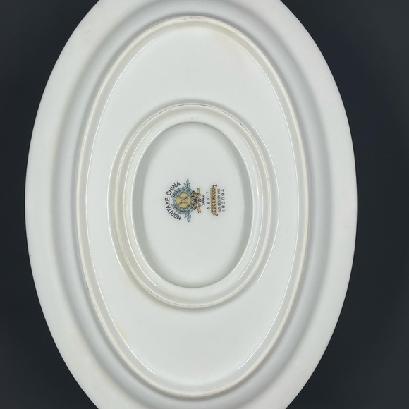 NORITAKE China Edgewood 5807 Gravy Boat With Attached Plate - Picture 5 of 8